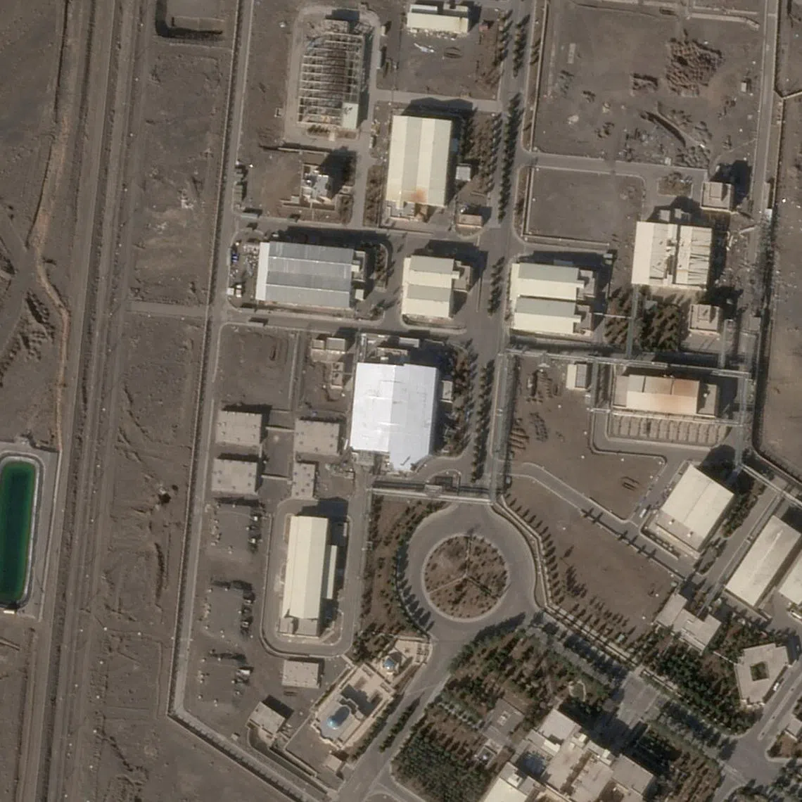 A satellite imagery taken on January 30, 2026 shows a new roof over a previously destroyed building at Natanz nuclear site, Iran.     2026 PLANET LABS PBC/Handout via REUTERS