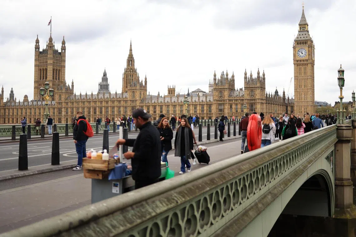 epa11293848 The Houses of Parliament in London, Britain, 22 April 2024. Britain’s Prime Minister Rishi Sunak has announced plans for migrants to be deported to Rwanda in July 2024.  EPA-EFE/NEIL HALL