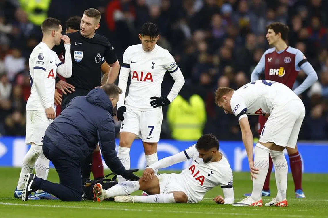 Bentancur back on Tottenham's lengthy injury list | The Straits Times