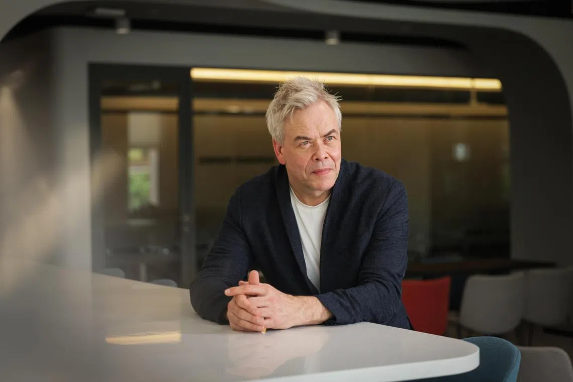 Finnish maestro Hannu Lintu, Singapore Symphony Orchestra's (SSO) incoming music director, seen here at the SSO's office at Esplanade Mall on Feb 25. 