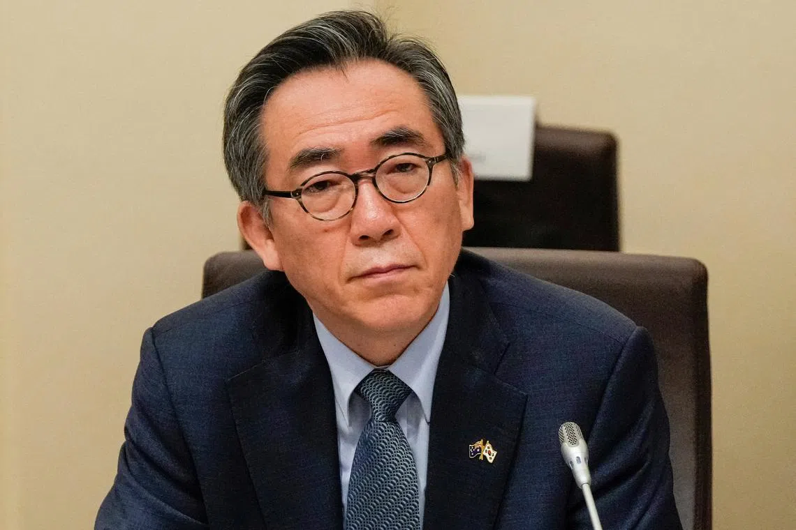 FILE PHOTO: South Korea's Minister of Foreign Affairs Cho Tae-yul looks on during an Australia and South Korea Foreign and Defence Ministers' meeting in Melbourne, Australia, May 1, 2024. REUTERS/Asanka Brendon Ratnayake/File Photo