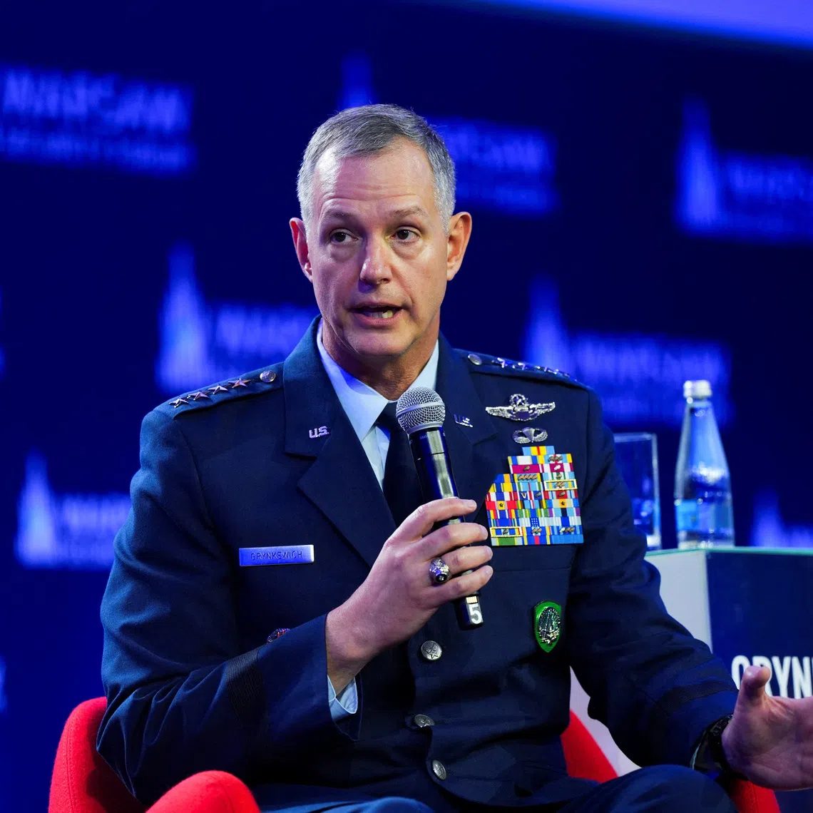 NATO's Supreme Allied Commander Europe Alexus Grynkewich speaks during the Warsaw Security Forum in Warsaw, Poland, October 12, 2026. REUTERS/Aleksandra Szmigiel