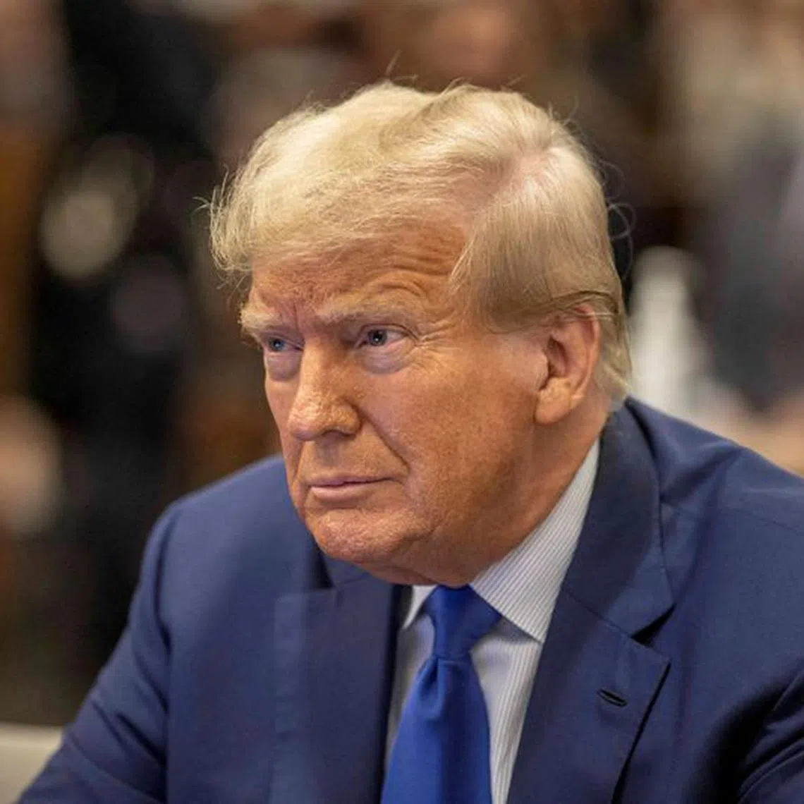 FILE PHOTO: Former U.S. President Donald Trump attends the Trump Organization civil fraud trial, in New York State Supreme Court in the Manhattan borough of New York City, U.S., October 25, 2023. Dave Sanders/Pool via REUTERS/File Photo
