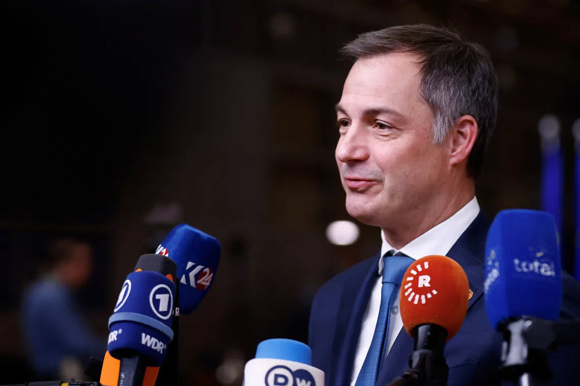 Belgium's Prime Minister Alexander De Croo attends a European Union and Western Balkans countries' summit in Brussels, Belgium, December 18, 2024. REUTERS/Johanna Geron