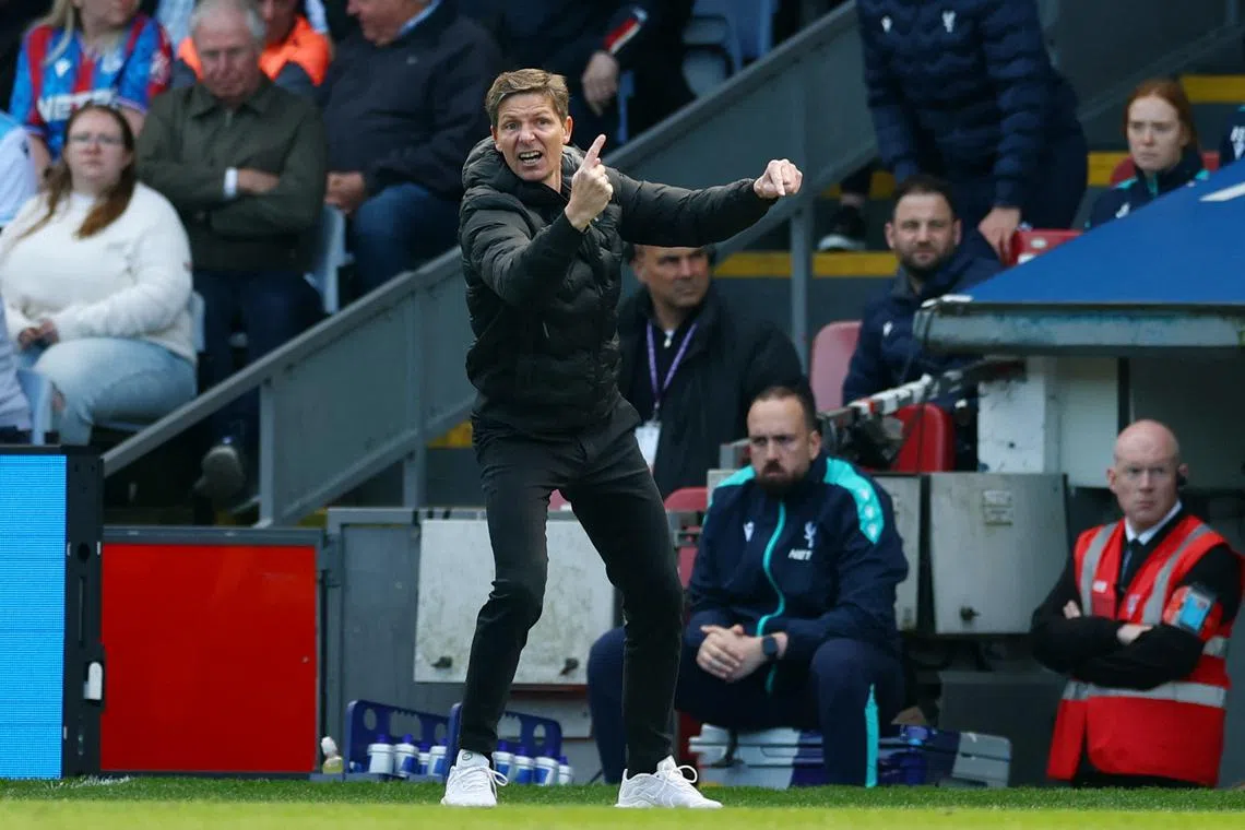 Soccer Football - Premier League - Crystal Palace v AFC Bournemouth - Selhurst Park, London, Britain - April 19, 2025  Crystal Palace manager Oliver Glasner reacts Action Images via Reuters/Matthew Childs