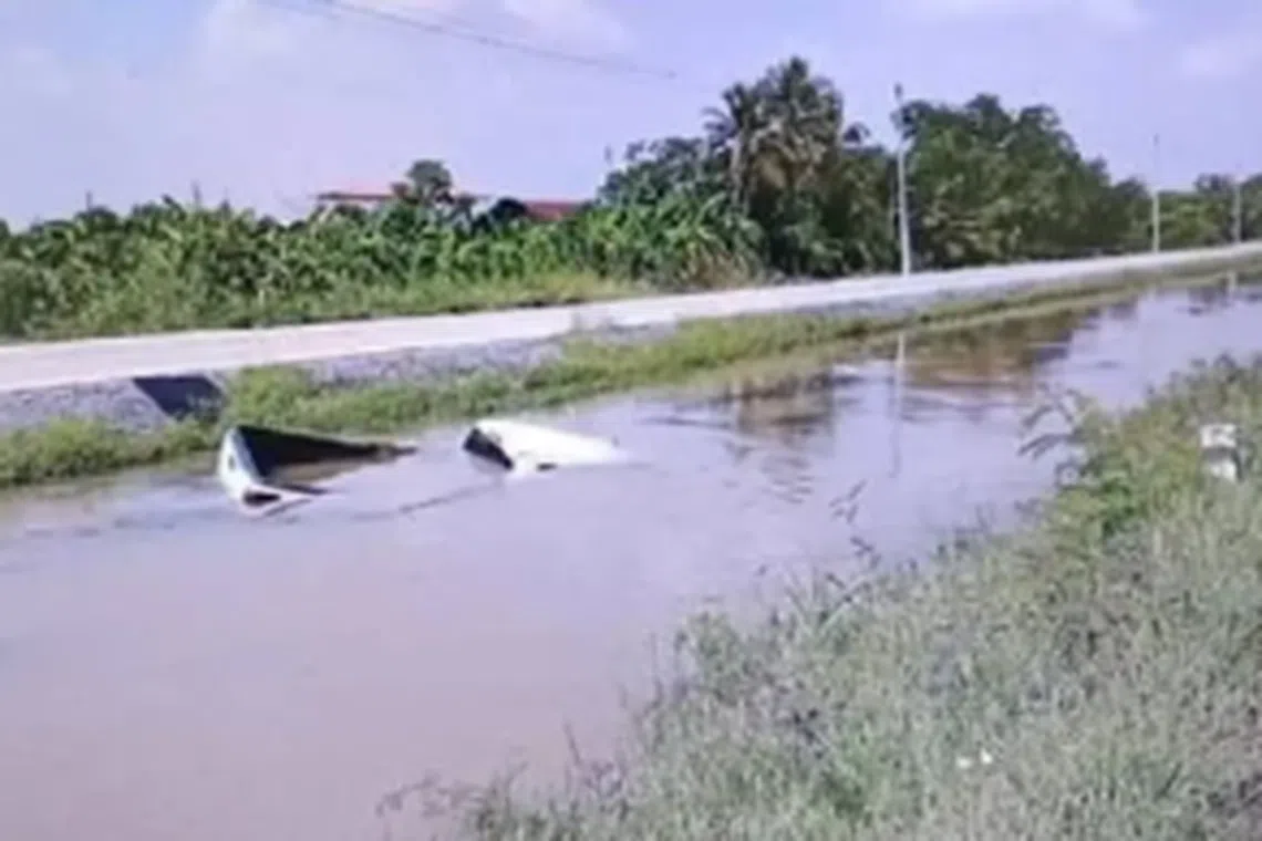 The group allegedly staged the accidents by driving the vehicles onto remote roads along irrigation canals.