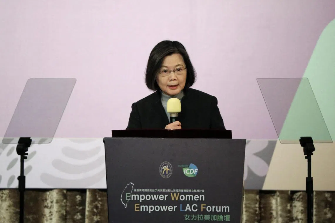 Ms Tsai said Taiwan will cooperate with other friendly nations to deal with “authoritarian expansionism”.