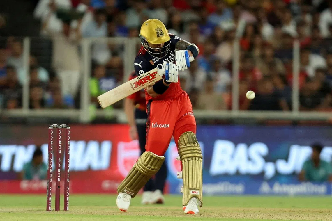 FILE PHOTO: Cricket - Indian Premier League - IPL - Final - Royal Challengers Bengaluru v Punjab Kings - Narendra Modi Stadium, Ahmedabad, India - June 3, 2025 Royal Challengers Bengaluru's Virat Kohli in action REUTERS/Amit Dave/File Photo