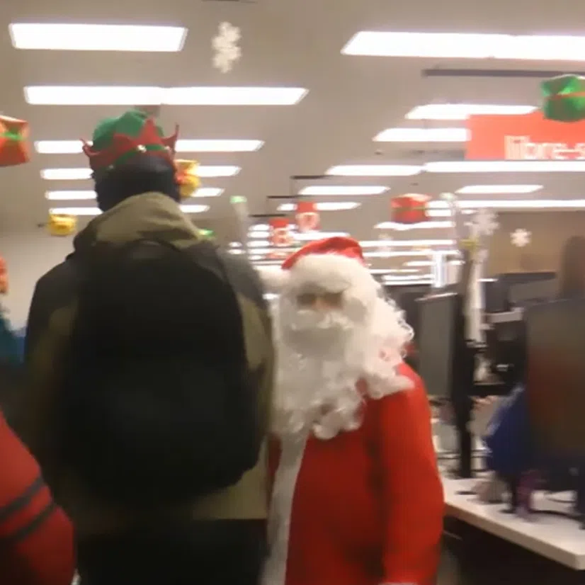 A group of people dressed up as Santas and elves stole groceries from a supermarket in Canada and claimed to have given the stolen goods to the needy.  