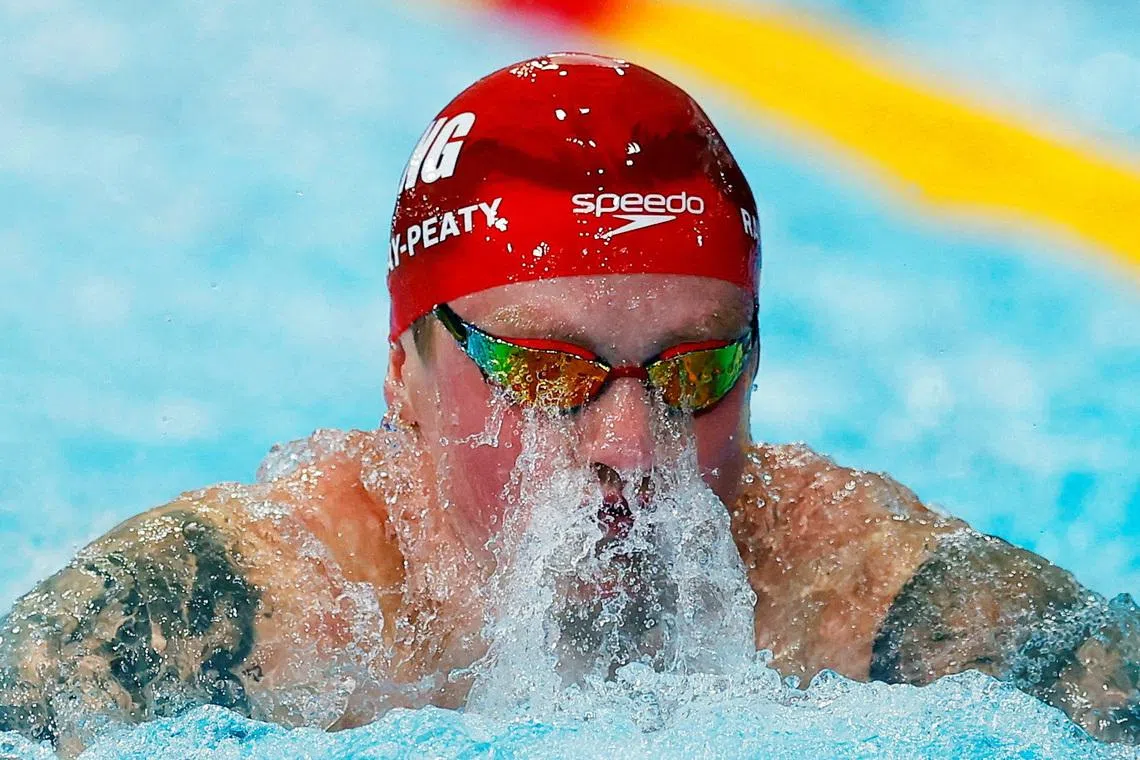 Commonwealth Games 2026 - Swimming - Tollcross International Swimming Centre, Glasgow, Scotland, Britain - July 25, 2026 England's Adam Ramsay-Peaty in action during the men's 100m breaststroke final REUTERS/Andrew Couldridge