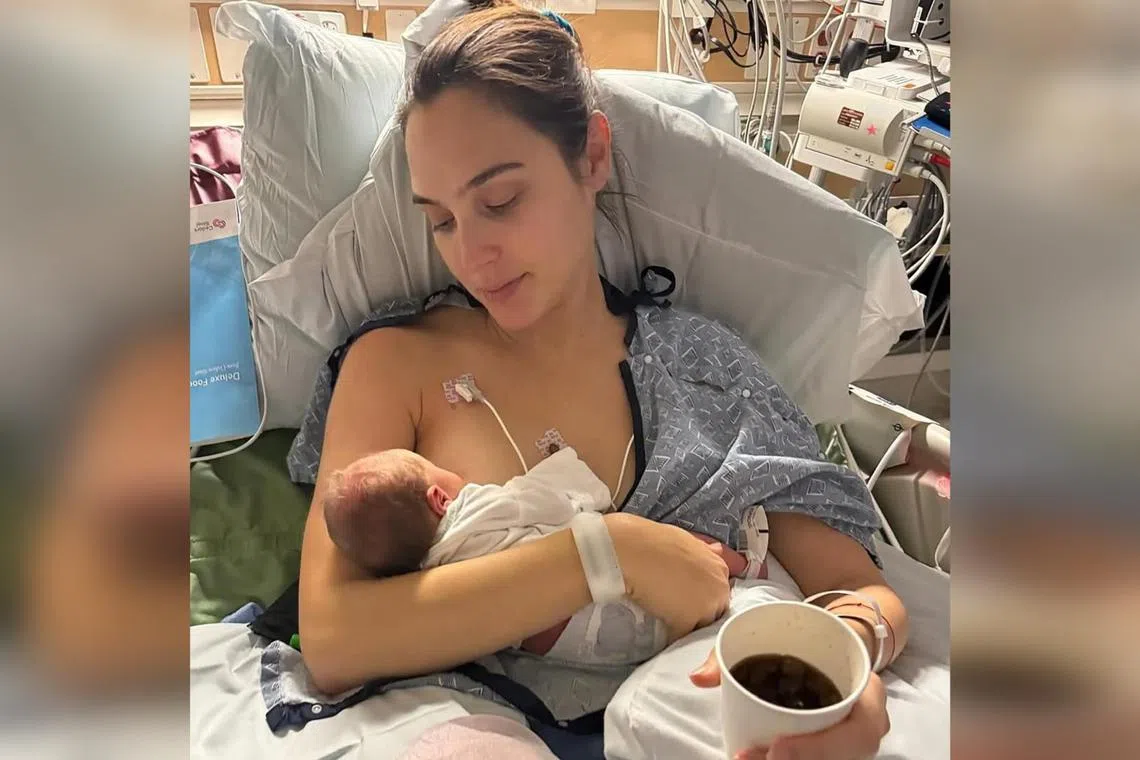 Gal Gadot shared a photo of herself breastfeeding her baby as she revealed that she was diagnosed with a massive blood clot in her brain.