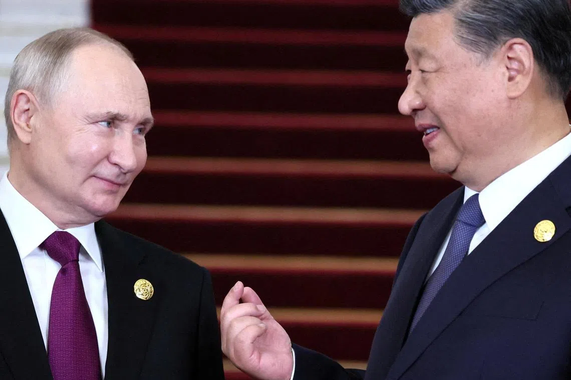 China President Xi Jinping sent a message to congratulate Mr Putin on his re-election as president of Russia, Chinese state media reported.