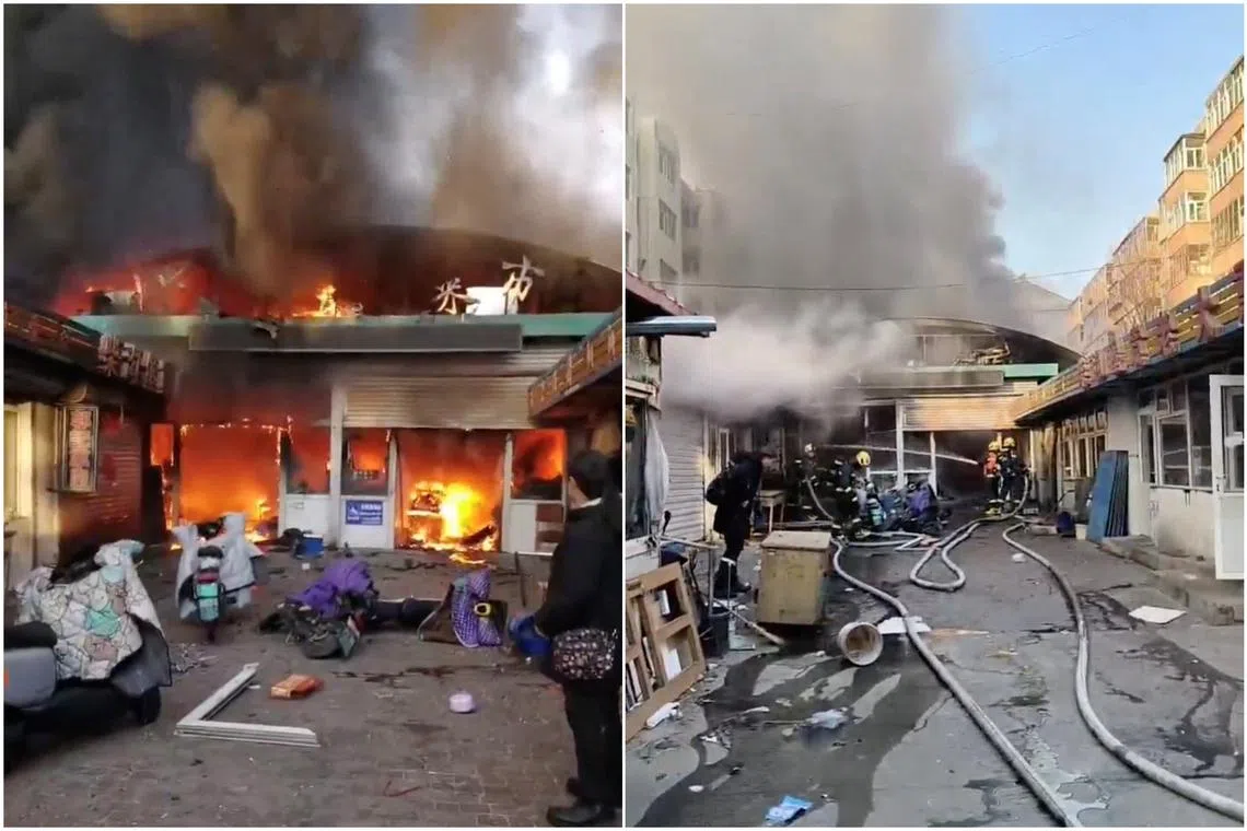 The authorities were investigating the cause of the fire in the city of Zhangjiakou, which was doused just over an hour after it broke out.