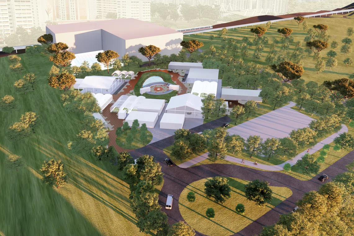 An artist's impression of Ground-Up Initiative's new space in Khatib, located behind HomeTeamNS Khatib.