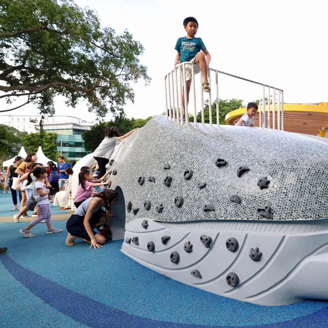 The whale-themed playground draws inspiration from the National Museum’s early origins as a natural history institution.