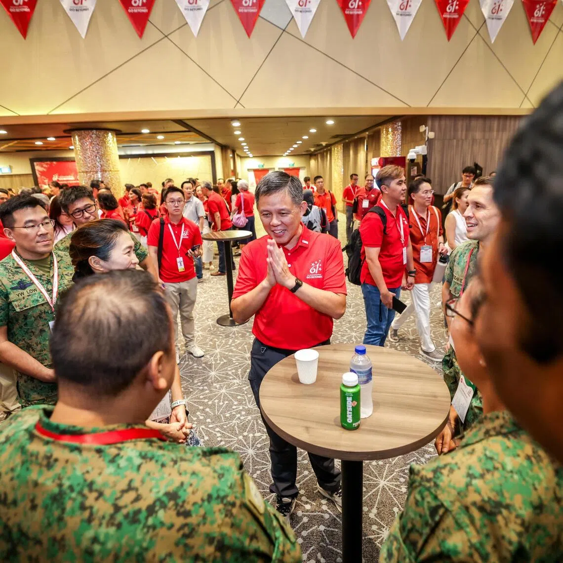 Defence Minister Chan Chun Sing hosting the inaugural SG Defence Volunteer Appreciation Function on July 25.