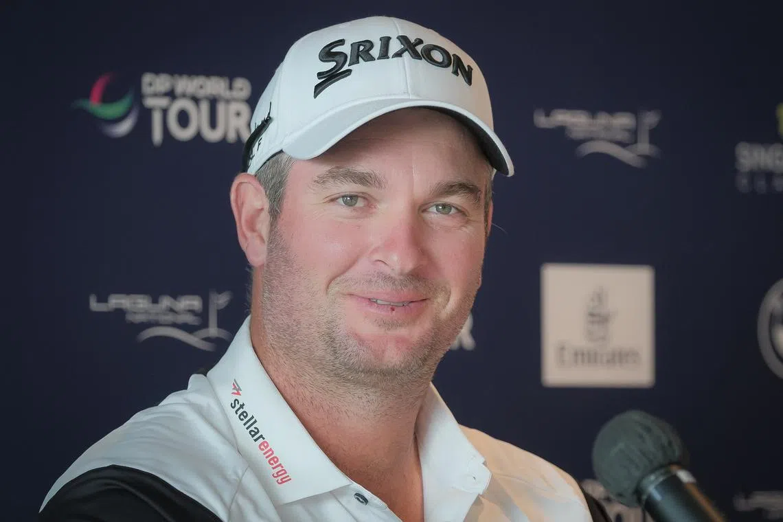 New Zealand's Ryan Fox at the media conference for the Singapore Classic at Laguna National Golf Resort Club, 8 Feb 2023.