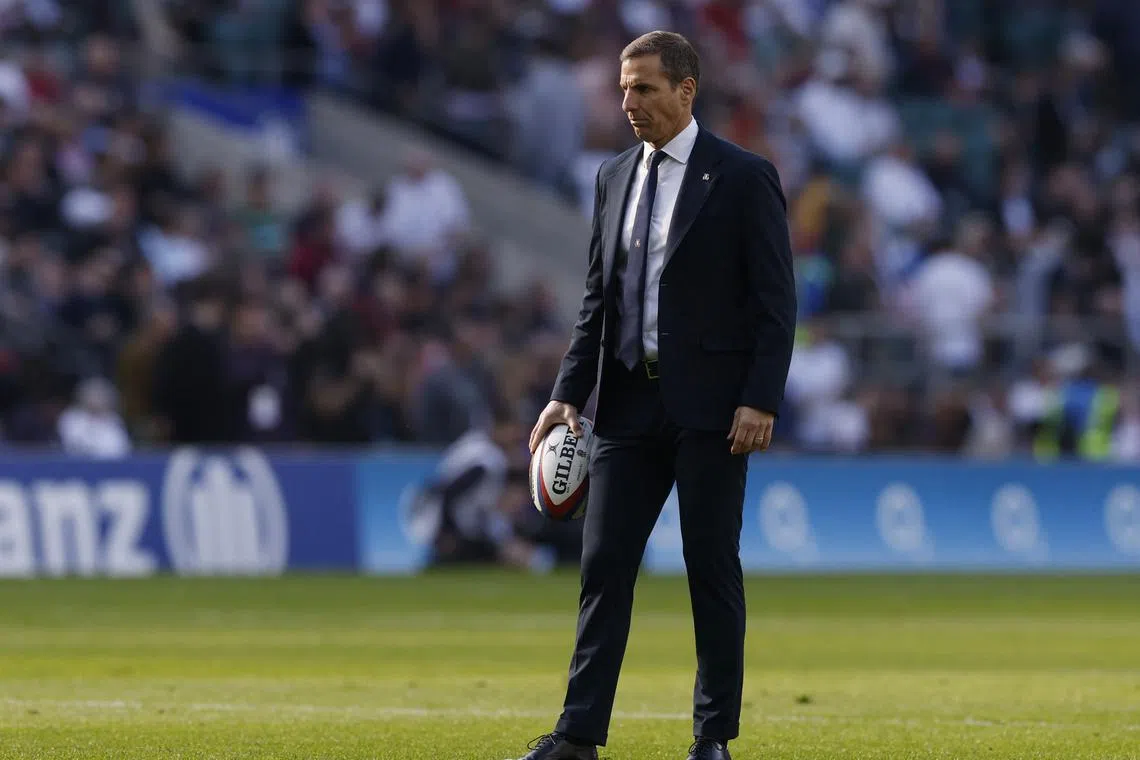 Rugby Union - Six Nations Championship - England v Italy - Allianz Stadium, Twickenham, Britain - March 9, 2025 Italy head coach Gonzalo Quesada during the warm up before the match Action Images via Reuters/Andrew Couldridge/File Photo