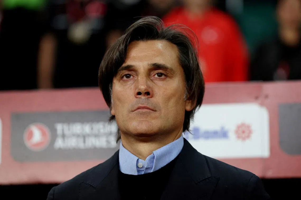 FILE PHOTO: Soccer Football - Euro 2024 Qualifier - Group D - Turkey v Latvia - Konya Metropolitan Municipality Stadium, Konya, Turkey - October 15, 2023 Turkey coach Vincenzo Montella before the match REUTERS/Murad Sezer/File Photo