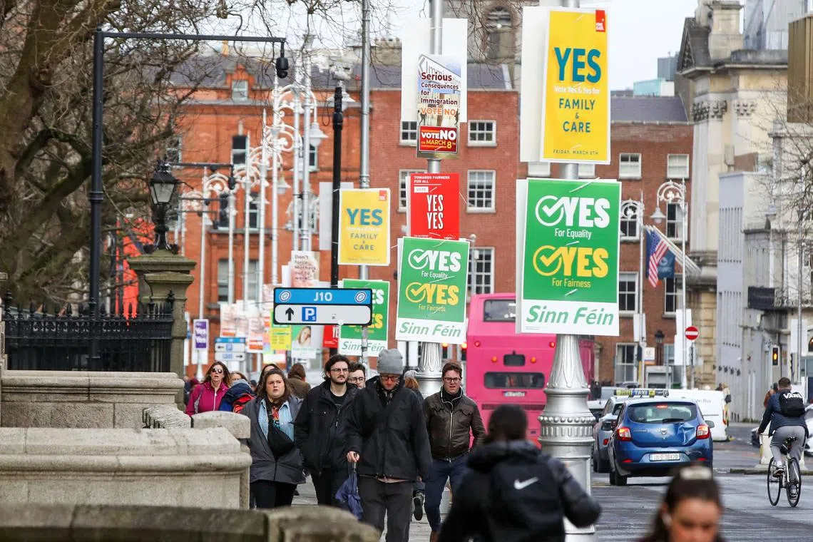 In Ireland, 73.9 per cent voted against changing a part of their constitution that in effect says a woman’s place is in the home.