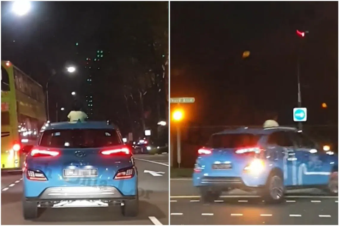 The incident appears to have taken place at night in Orchard Road.