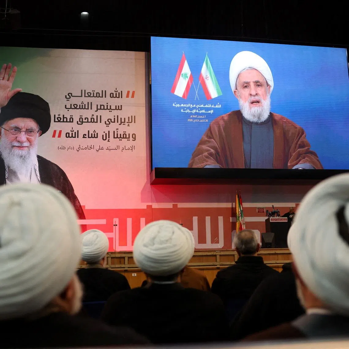 Hezbollah leader Naim Qassem called the agreement “humiliating, shameful, and a surrender of sovereignty”.