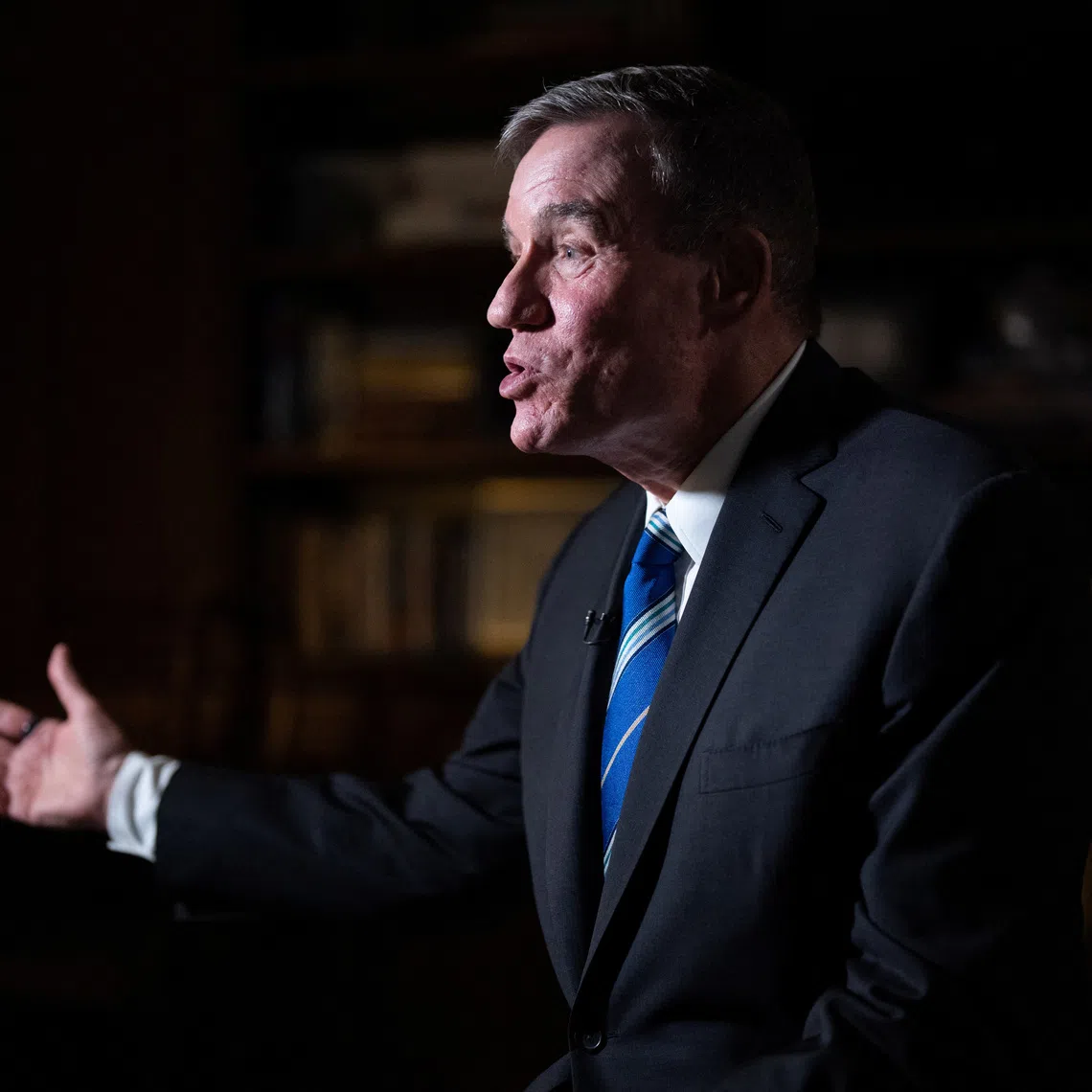 U.S. Senator Mark Warner (D-VA) speaks during an interview with Reuters on artificial intelligence on Capitol Hill in Washington, D.C., U.S., September 16, 2026. REUTERS/Aaron Schwartz