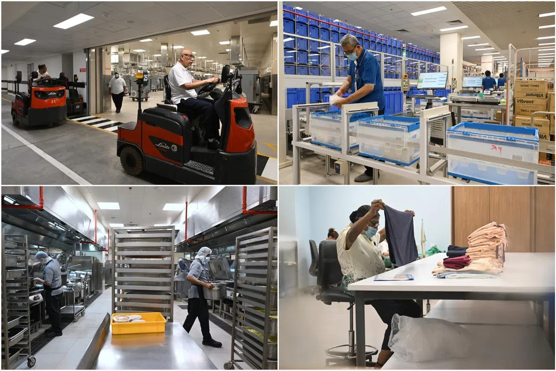 Hundreds of hospital staff work in underground facilities in vital backend operations.