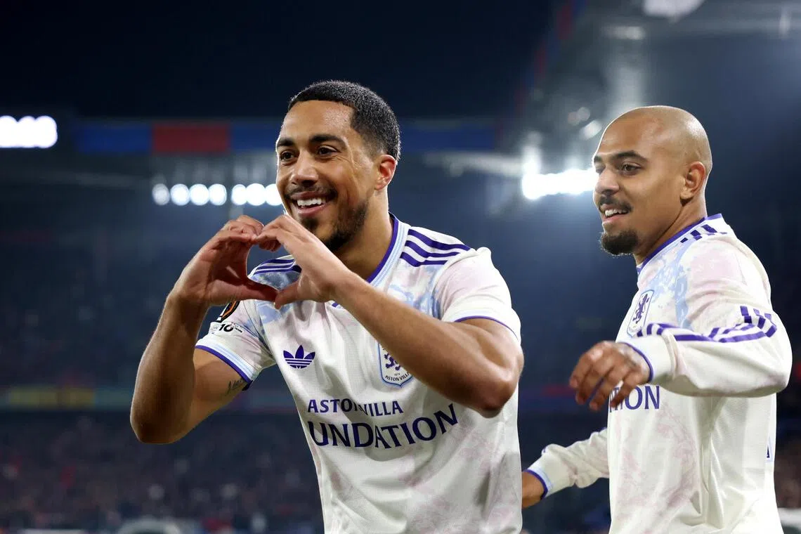 Aston Villa's Youri Tielemans celebrates scoring their second goal, the winner, against Basel.