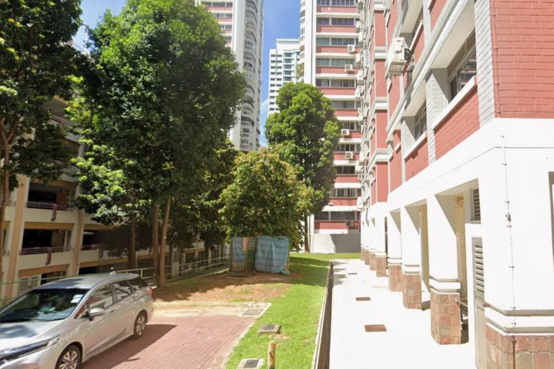The 43-year-old woman was taken conscious to Singapore General Hospital.