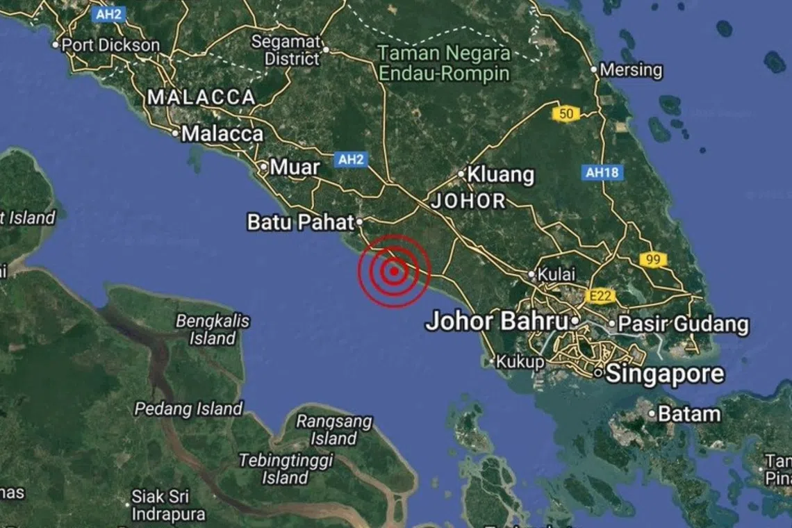 According to the Malaysian Meteorological Department (MetMalaysia), the tremor originated about 25km south-east of Batu Pahat.
