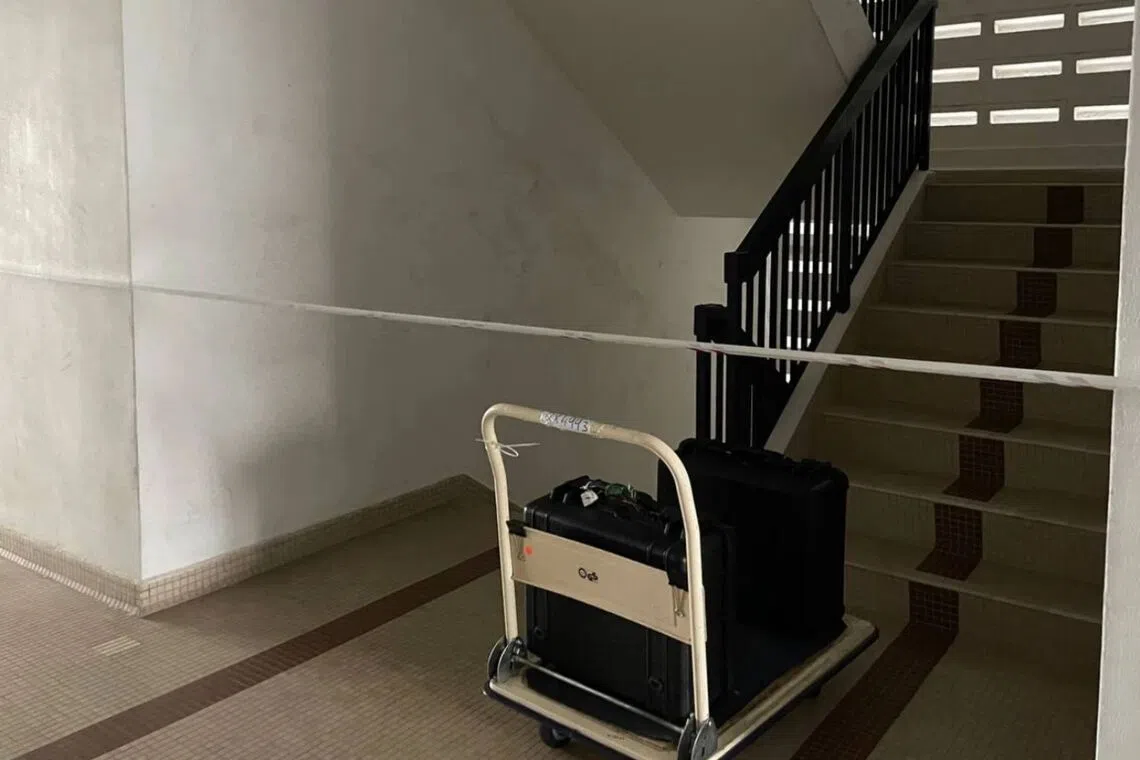 The police said that they received a call for help at 5000C Marine Parade Road at about 12.45pm.