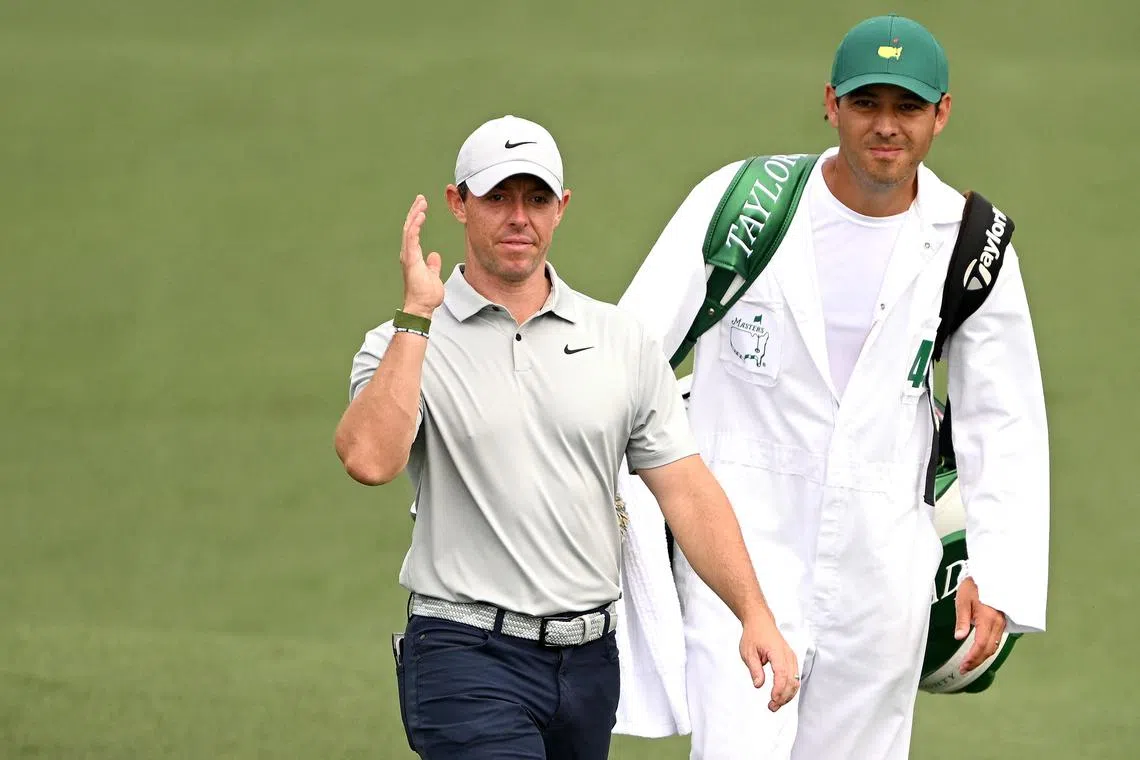 Rory McIlroy during the second round of the Masters. The Northern Irishman missed the cut.
