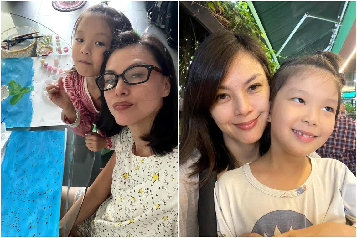 Actress Carmen Soo spends quality time with her daughter, before going out to meet her friends.
