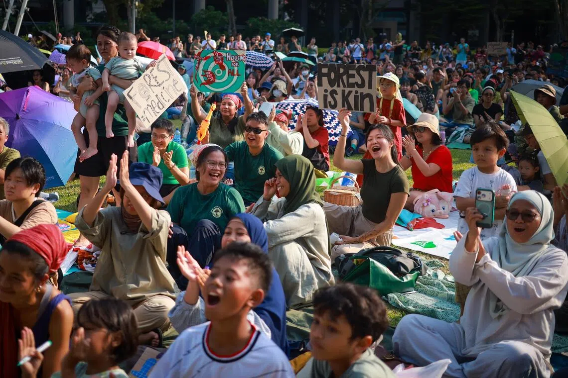 Nature lovers and activists hold rally in Hong Lim Park