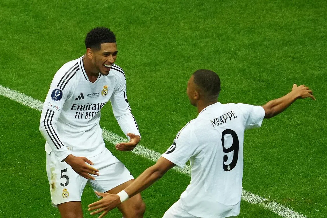 Real Madrid pair of Jude Bellingham and Kylian Mbappe have been selected, among 30 nominees, for the 2024 Ballon d'Or award.