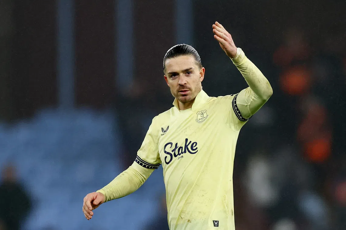 Soccer Football - Premier League - Aston Villa v Everton - Villa Park, Birmingham, Britain - January 18, 2026 Everton's Jack Grealish celebrates after the match Action Images via Reuters/Matthew Childs