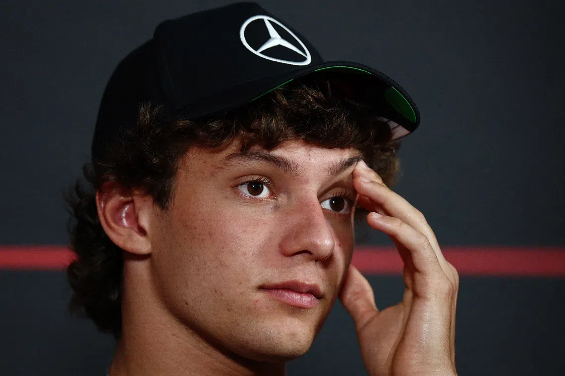 Mercedes’ Kimi Antonelli is set to start from the back of the grid on Sept 6.