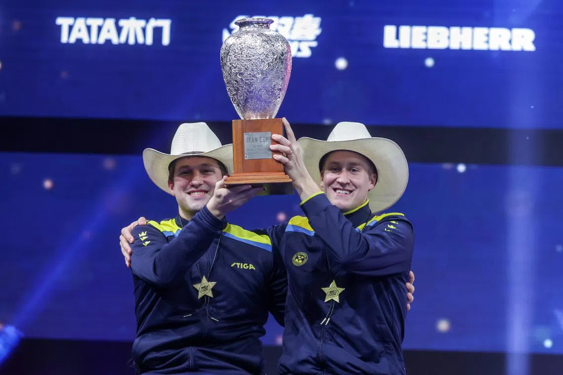Mattias Falck and Kristian Karlsson are the first table tennis men's doubles world champions from Sweden since 1991 when they won in 2021.

