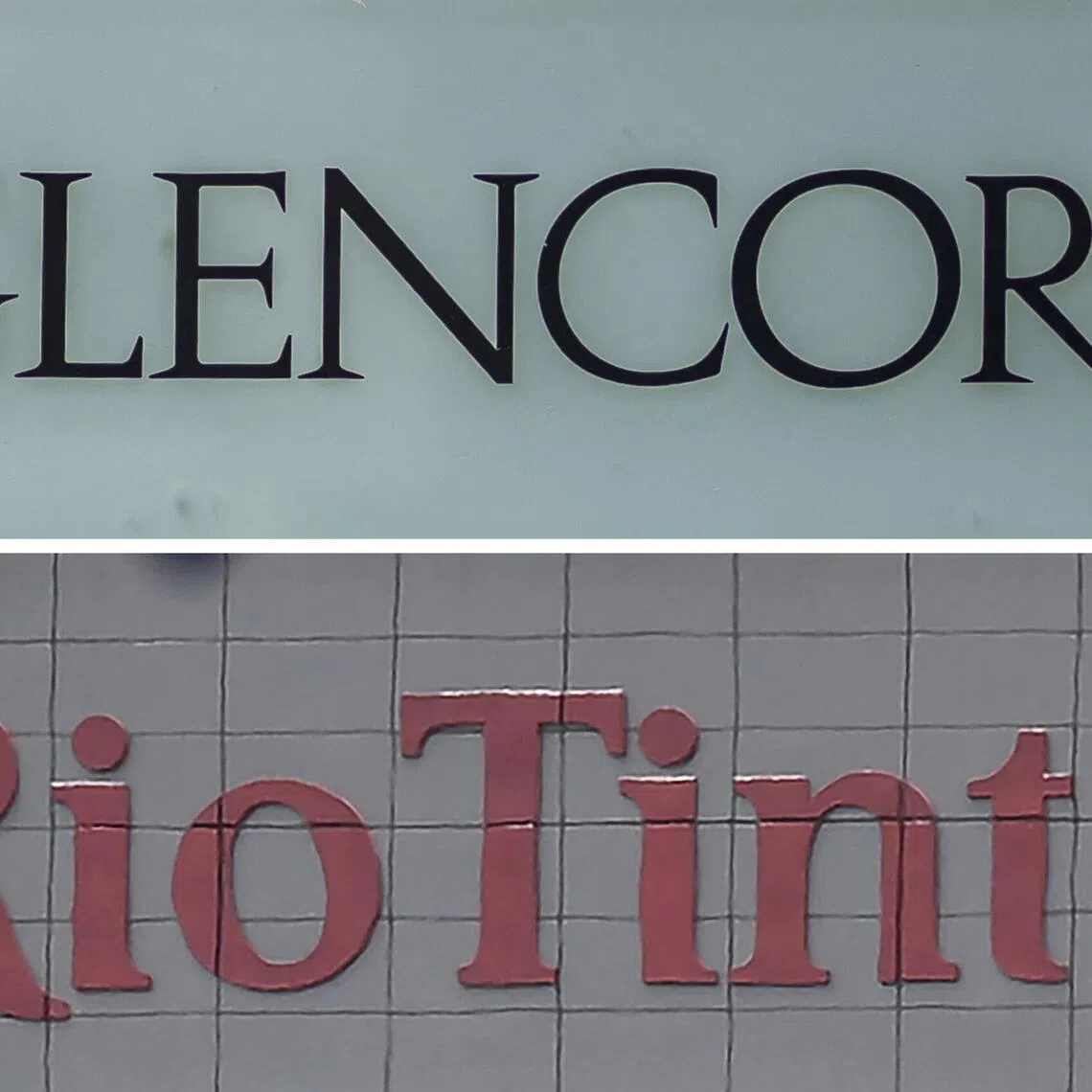 Rio Tinto is the world’s No. 2 miner while Glencore is one of the biggest producers of coal and base metals.