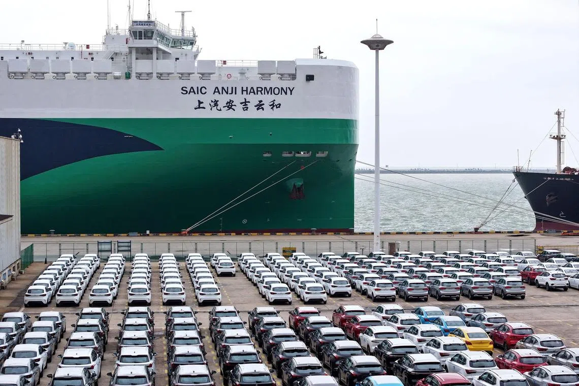 In July, at least 14 car-carrier ships travelled from Chinese ports to Europe through the Red Sea and Suez Canal.