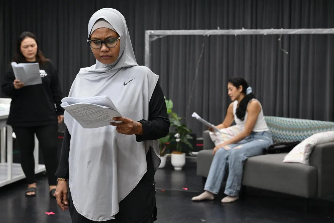 (From left) The Necessary Stage’s 3 Queens features Siti Khalijah Zainal, Siti Hajar Gani and Munah Bagharib and runs from Sept 3 to 13.  
