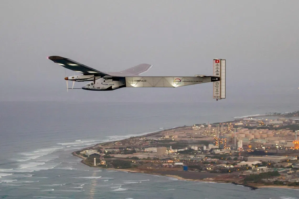 The Solar Impulse 2 solar powered airplane on a test flight in 2016. The Solar Impulse 2 crashed into the Gulf of Mexico recently, its owner revealed. 