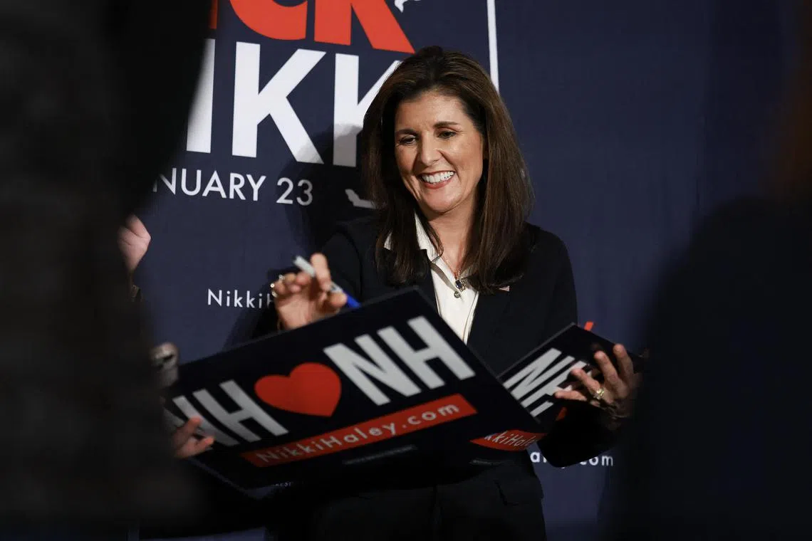 Ms Nikki Haley is barnstorming New Hampshire ahead of its Jan 23 Republican presidential primary. 