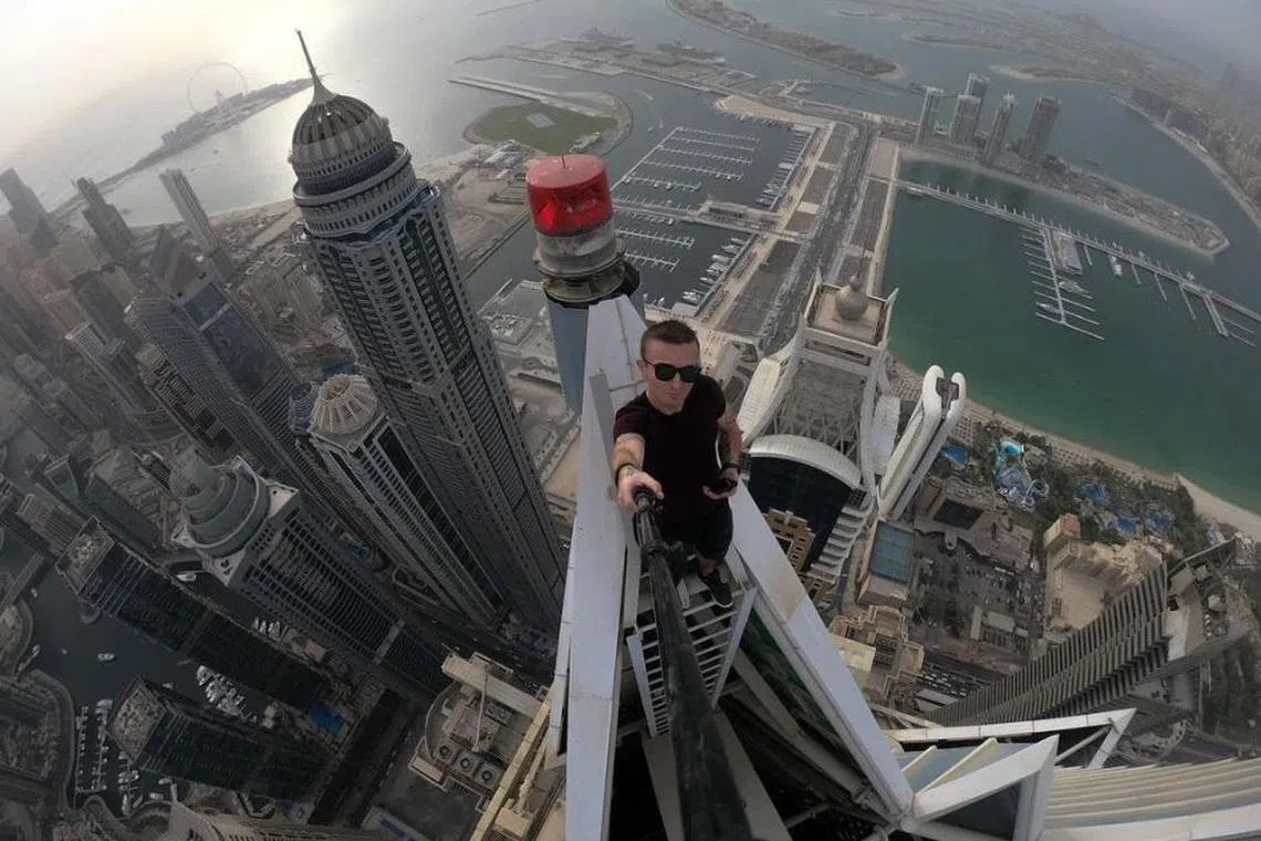 Mr Remi Lucidi began posting photos and videos on Instagram of him scaling high-rise buildings and structures in countries such as France, the United Arab Emirates, and Portugal.