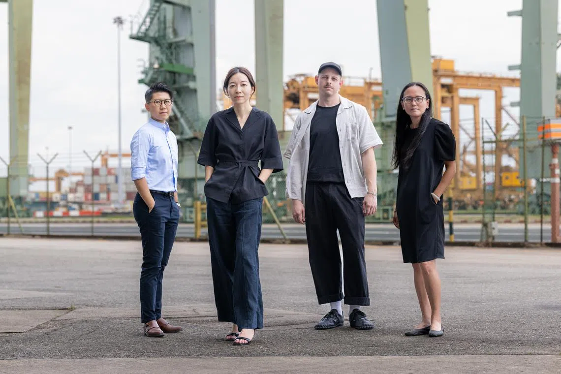 (FromlLeft to right) Singapore Art Museum curators Hsu Fang-Tze, Selene Yap, Duncan Bass, and Ong Puay Khim will be leading the Singapore Biennale 2025. 