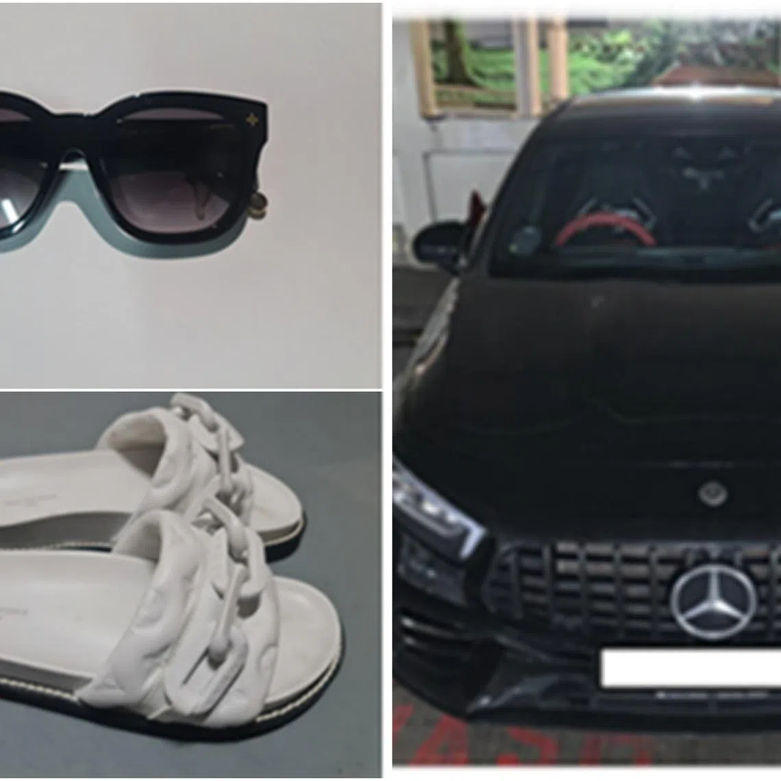 During investigations, the police seized items that Ho had bought with proceeds of her crimes. They include Louis Vuitton luxury goods and a Mercedes Benz AMG A45. 