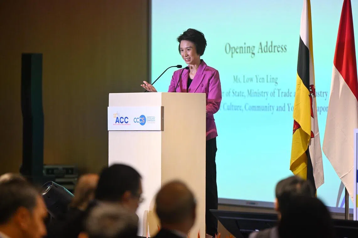 Senior Minister of State for Trade and Industry Low Yen Ling said competition policies can promote market efficiency and business innovation, and keep prices affordable.