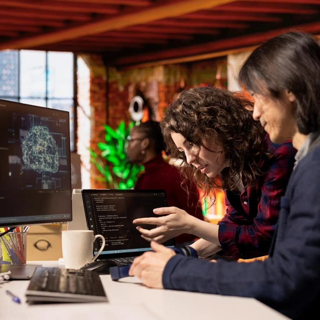 employees from small and medium-sized business develop AI tools with pay as you go cloud infrastructure