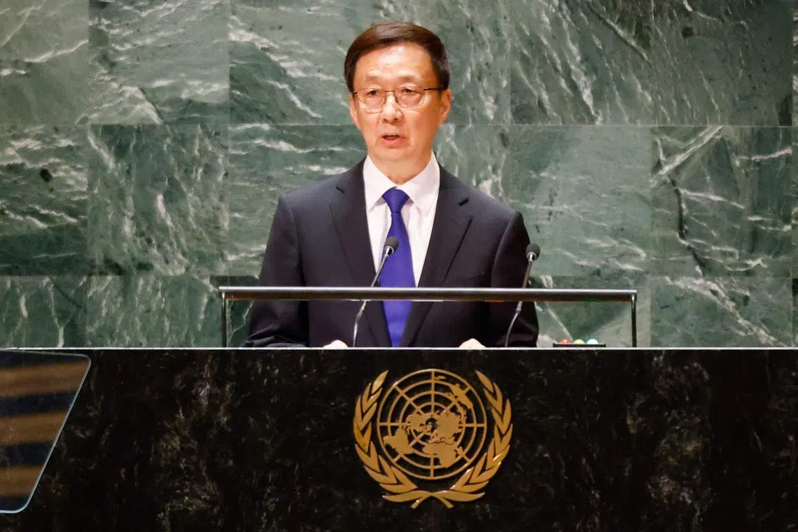 Chinese Vice-President Han Zheng repeated Beijing’s stance that Taiwan constitutes an “inalienable part” of China.